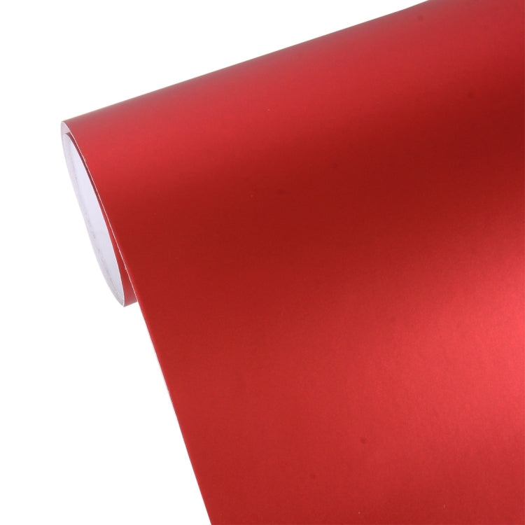 7.5m x 0.5m Ice Blue Metallic Matte Icy Ice Car Decal Wrap Auto Wrapping Vehicle Sticker Motorcycle Sheet Tint Vinyl Air Bubble(Red)