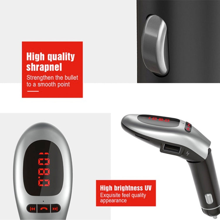 G96 Bluetooth Wireless Multi-function Car Kit MP3 Player FM Player Dual USB Charger with LED Screen, Support Hand-free and TF Card