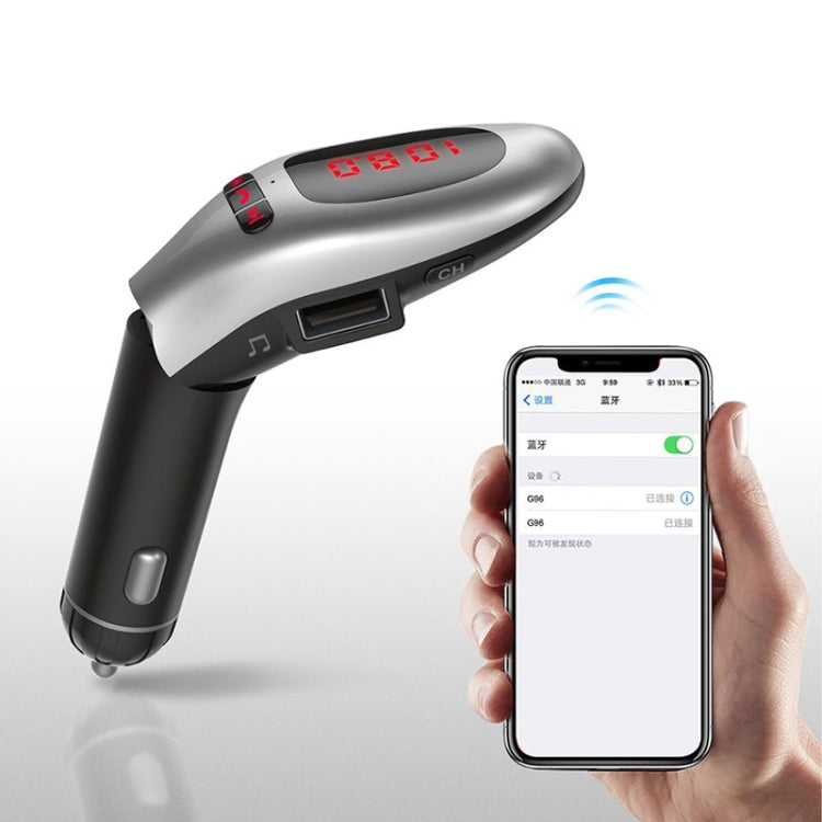 G96 Bluetooth Wireless Multi-function Car Kit MP3 Player FM Player Dual USB Charger with LED Screen, Support Hand-free and TF Card