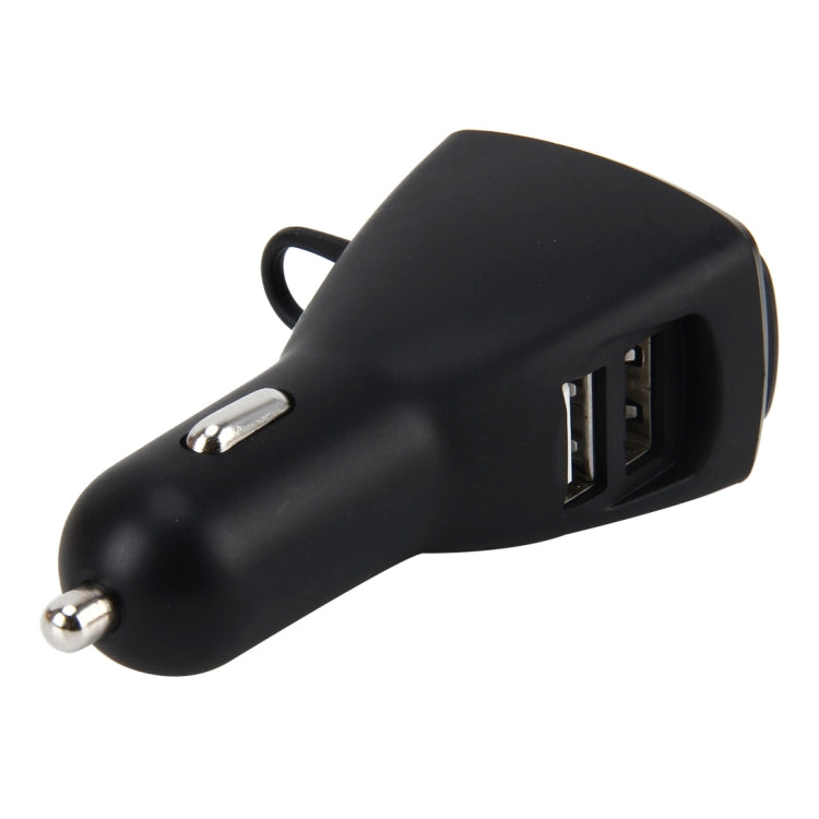 Magnetic Positioning Auto ON/OFF Bluetooth Earphone Mono BT Headset Car Charger Support Hands-free Call & 2.4A Double USB Fast Charging