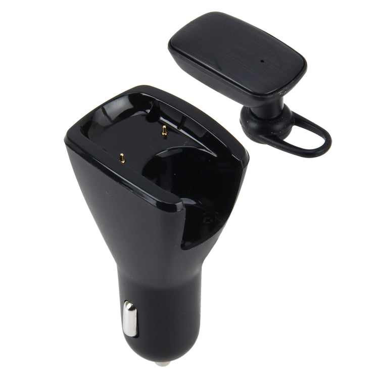 Magnetic Positioning Auto ON/OFF Bluetooth Earphone Mono BT Headset Car Charger Support Hands-free Call & 2.4A Double USB Fast Charging