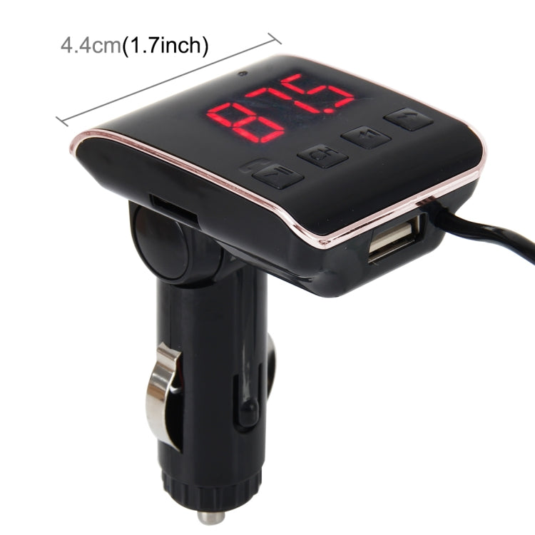 12-24V 2.1A Car MP3 Music Player Multi-function Wireless Car FM Player Wireless Car Charger with USB Port & LED Screen Support Hand-free and TF Card