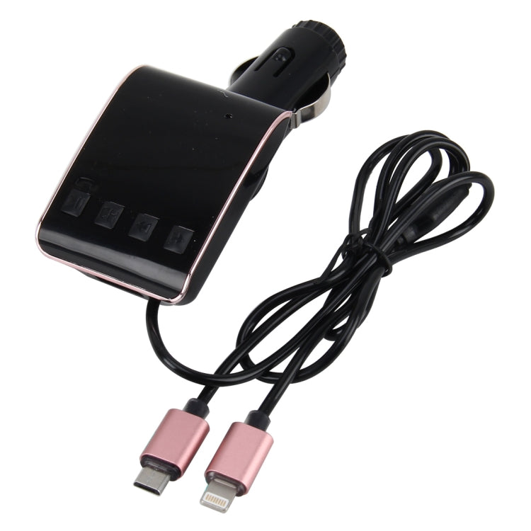 12-24V 2.1A Car MP3 Music Player Multi-function Wireless Car FM Player Wireless Car Charger with USB Port & LED Screen Support Hand-free and TF Card