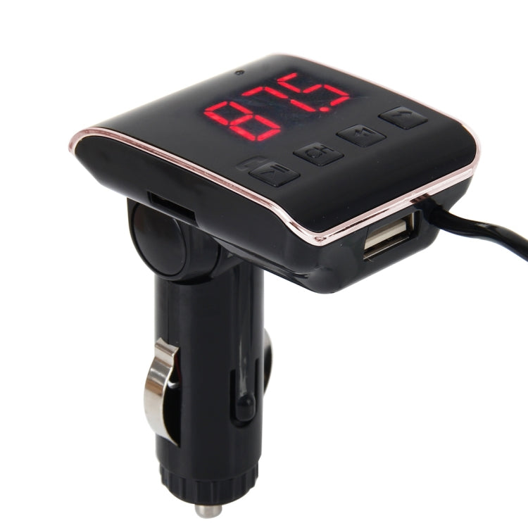 12-24V 2.1A Car MP3 Music Player Multi-function Wireless Car FM Player Wireless Car Charger with USB Port & LED Screen Support Hand-free and TF Card