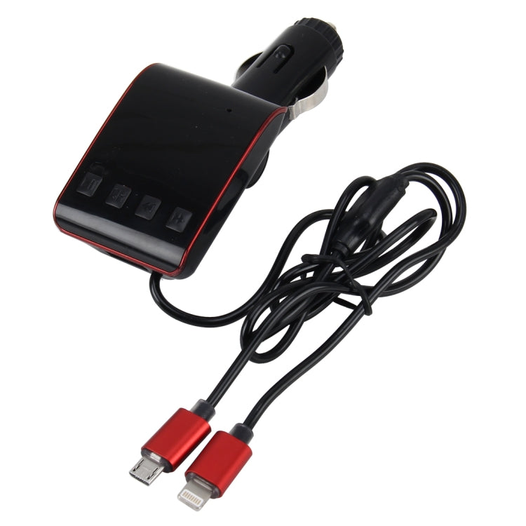 12-24V 2.1A Car MP3 Music Player Multi-function Wireless Car FM Player Wireless Car Charger with USB Port & LED Screen Support Hand-free and TF Card