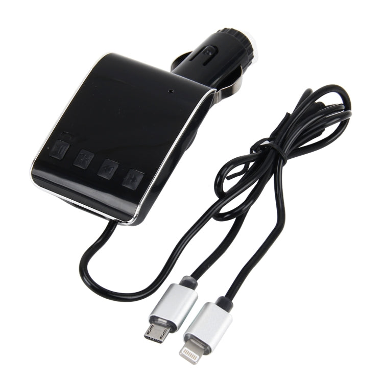 12-24V 2.1A Car MP3 Music Player Multi-function Wireless Car FM Player Wireless Car Charger with USB Port & LED Screen Support Hand-free and TF Card