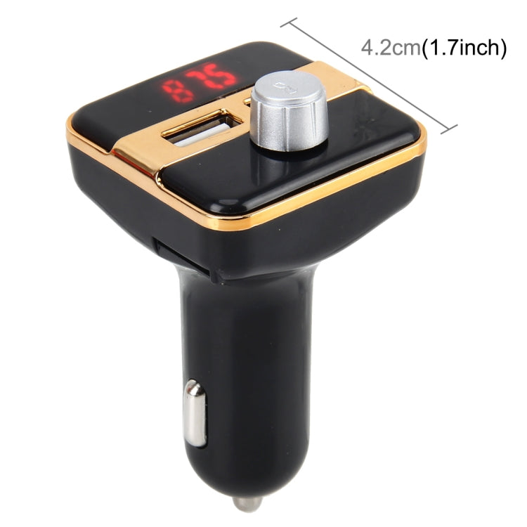 2.1A Car MP3 Player Multi-function Wireless Car FM Player Car Dual USB Charger with LED Screen Support Hand-free and TF Card