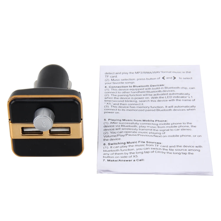 2.1A Car MP3 Player Multi-function Wireless Car FM Player Car Dual USB Charger with LED Screen Support Hand-free and TF Card