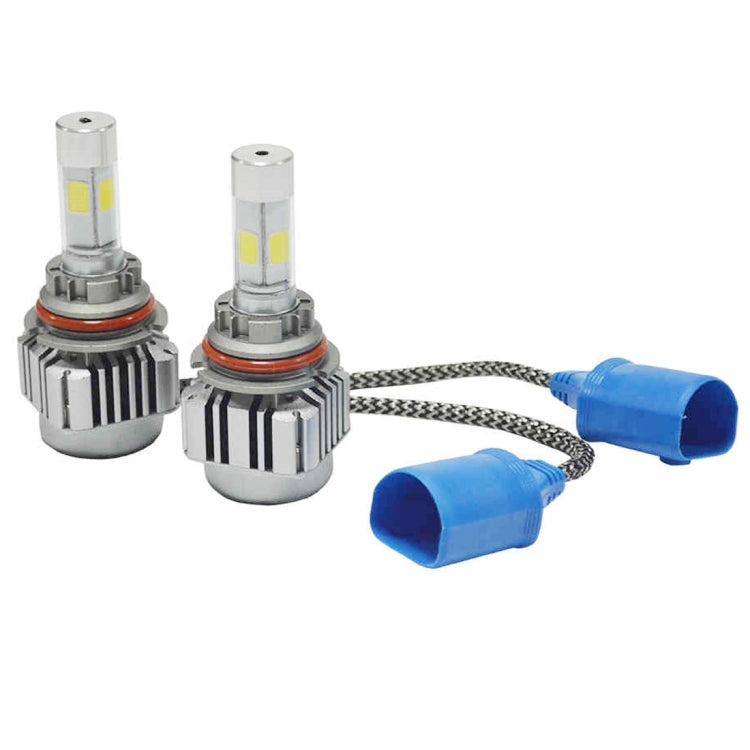 2 PCS WEIYAO V8 9007 36W 4800LM 6000K White Light Car 4 COB LEDs Headlight Kit, DC 12-24V