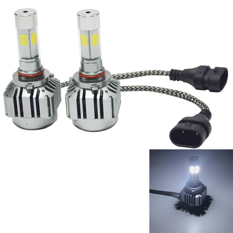 2 PCS WEIYAO V8 9005 36W 4800LM 6000K White Light Car 4 COB LEDs Headlight Kit, DC 12-24V