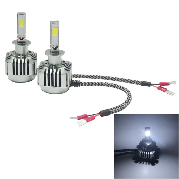 2 PCS WEIYAO V8 H1 36W 4800LM 6000K White Light Car 2 COB LEDs Headlight Kit, DC 12-24V