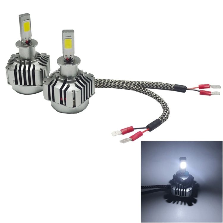 2 PCS WEIYAO V8 H3 36W 4800LM 6000K White Light Car 2 COB LEDs Headlight Kit, DC 12-24V