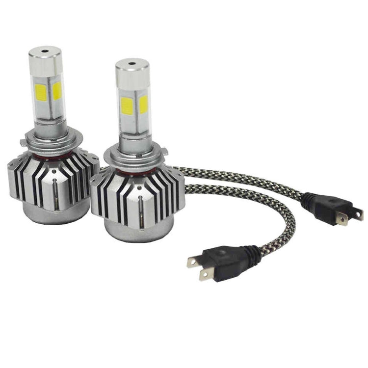 2 PCS WEIYAO V8 H7 36W 4800LM 6000K White Light Car 4 COB LEDs Headlight Kit, DC 12-24V