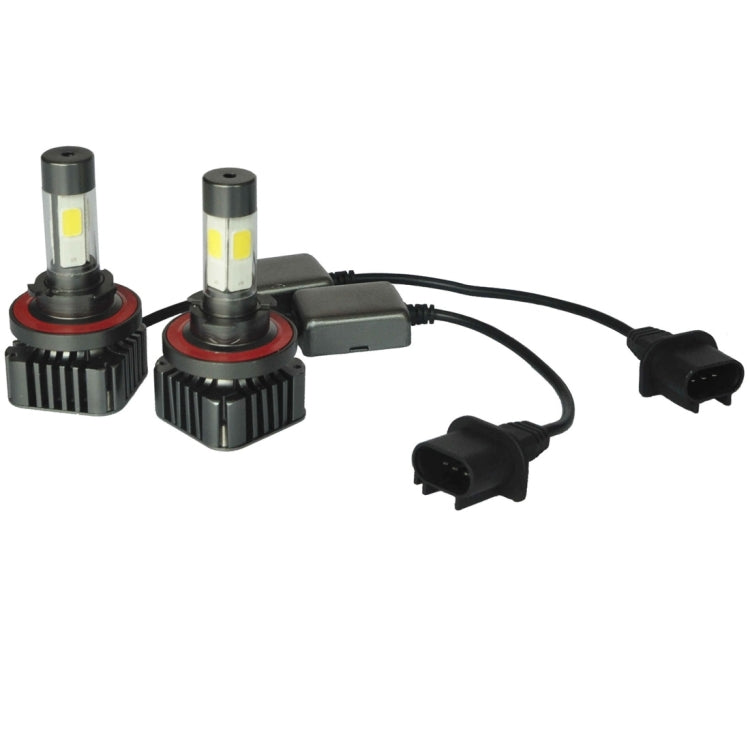 2 PCS WEIYAO V8s H13 40W 9600LM 6000K White Light Car 4 COB LEDs Headlight Kit, DC 12-24V(Black)