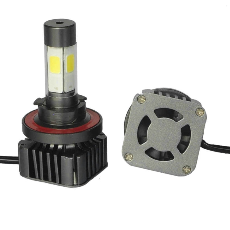 2 PCS WEIYAO V8s H13 40W 9600LM 6000K White Light Car 4 COB LEDs Headlight Kit, DC 12-24V(Black)