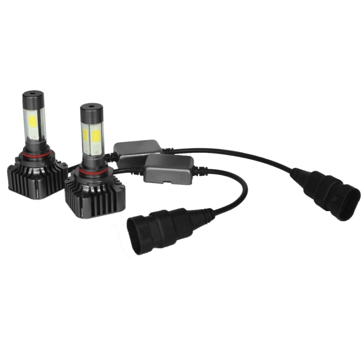 2 PCS WEIYAO V8s H10 40W 9600LM 6000K White Light Car 4 COB LEDs Headlight Kit, DC 12-24V(Black)
