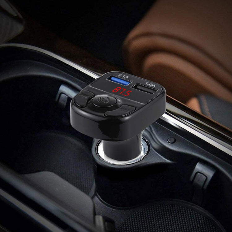 X22 Dual USB Charging Bluetooth FM Transmitter MP3 Player Car Kit, Support Hands-Free Call  & TF Card & U Disk(Black)