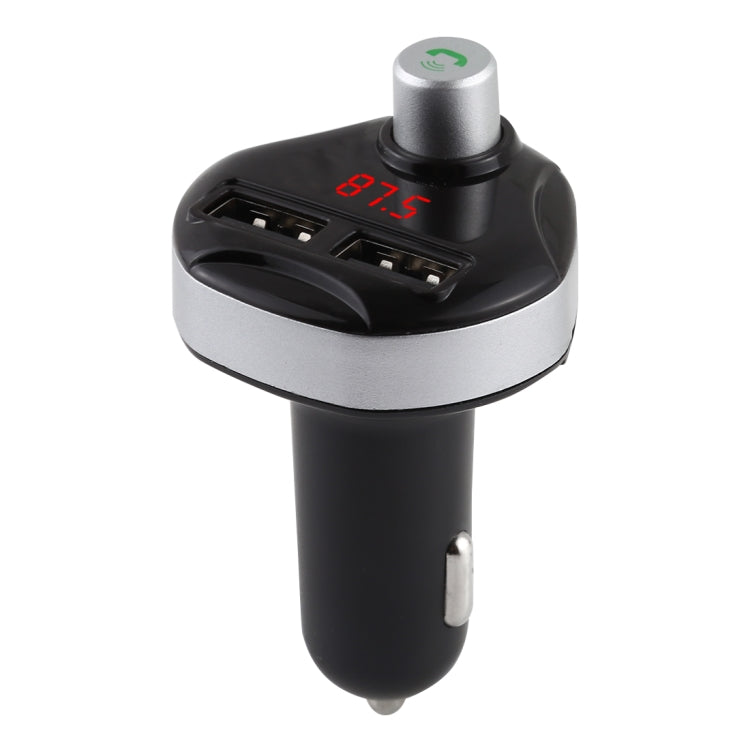 X13 Dual USB Charging Bluetooth FM Transmitter MP3 Player Car Kit, Support Hands-Free Call  & TF Card & U Disk(Black)
