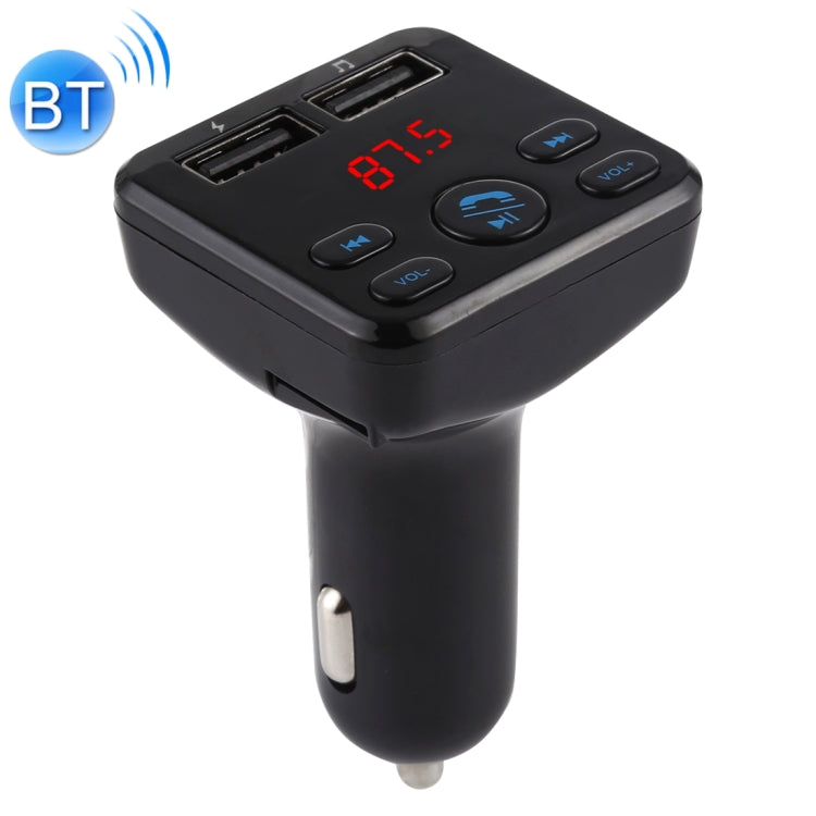 A10 Dual USB Charging Bluetooth FM Transmitter MP3 Player Car Kit, Support Hands-Free Call & TF Card & U Disk