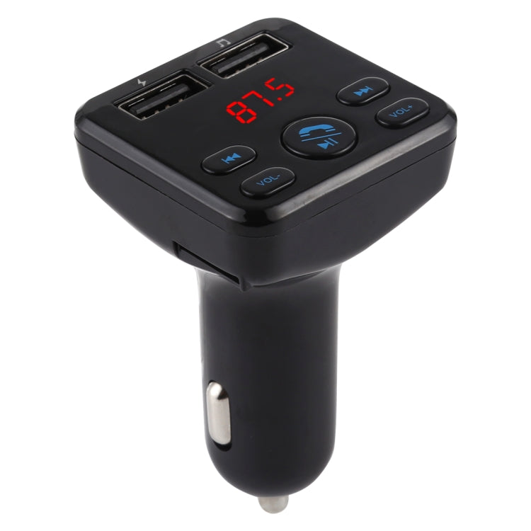 A10 Dual USB Charging Bluetooth FM Transmitter MP3 Player Car Kit, Support Hands-Free Call & TF Card & U Disk