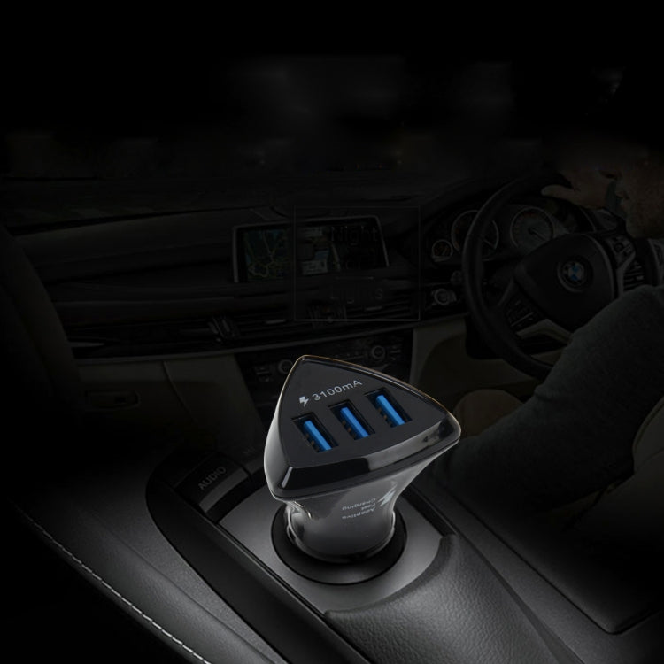 Safety Quickly Charger DC 12-24V Digital Charger Intelligent Matching Current Intelligent Charge 3 USB Ports Car Charger
