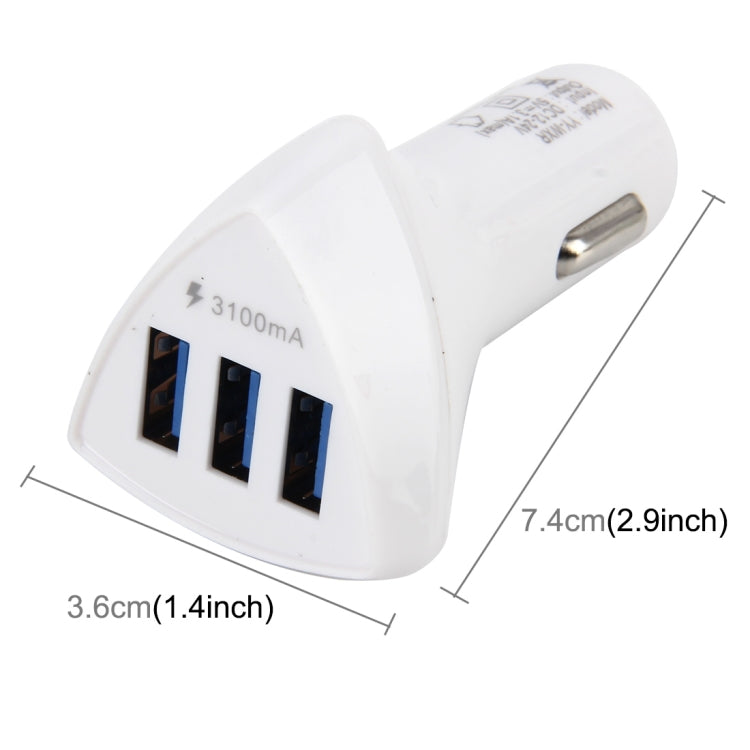 Safety Quickly Charger DC 12-24V Digital Charger Intelligent Matching Current Intelligent Charge 3 USB Ports Car Charger