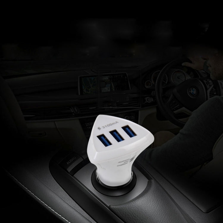 Safety Quickly Charger DC 12-24V Digital Charger Intelligent Matching Current Intelligent Charge 3 USB Ports Car Charger
