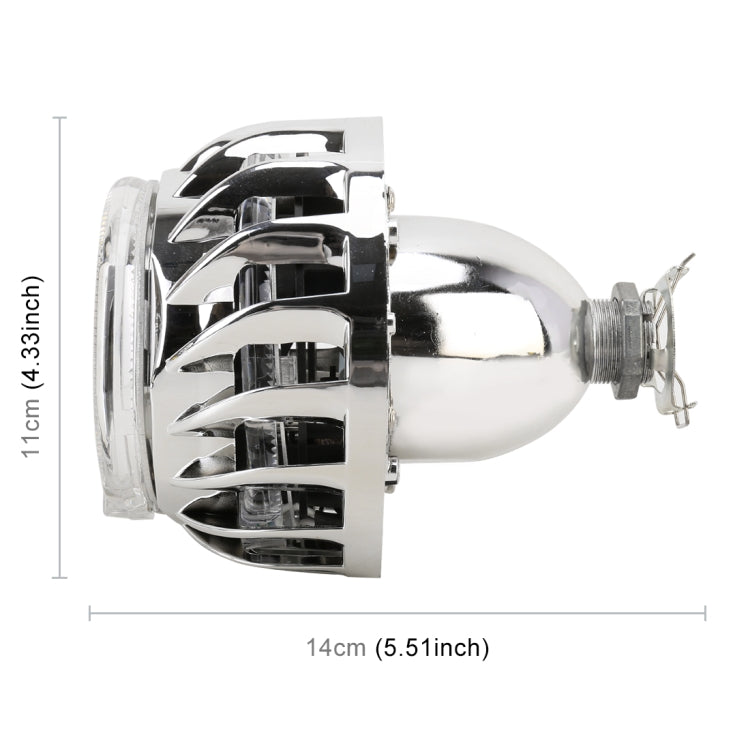 IPHCAR F2S 2 PCS H1 2.5 inch 12V Double Light Bi-Xenon Projector Lens Headlight with Light Bulb for Right Driving