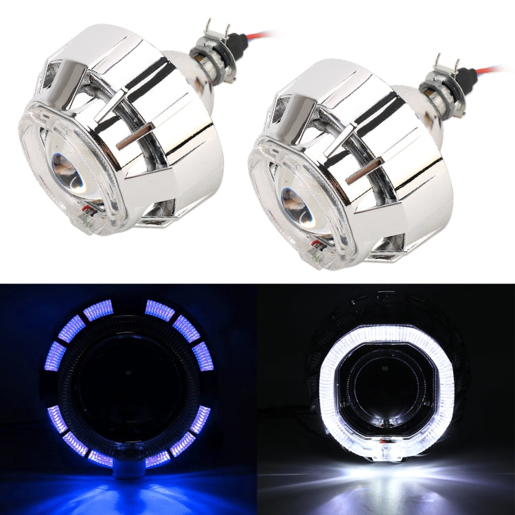 IPHCAR G262S 2 PCS H1 2.5 inch 12V Double Light Bi-Xenon Projector Lens Headlight with Light Bulb for Left Driving