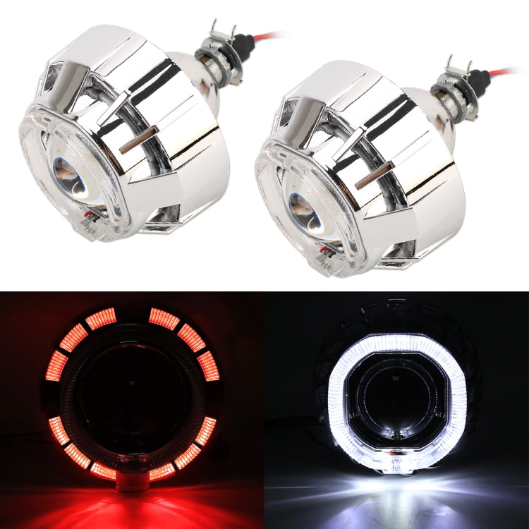 IPHCAR G262S 2 PCS H1 2.5 inch 12V Double Light Bi-Xenon Projector Lens Headlight with Light Bulb for Left Driving