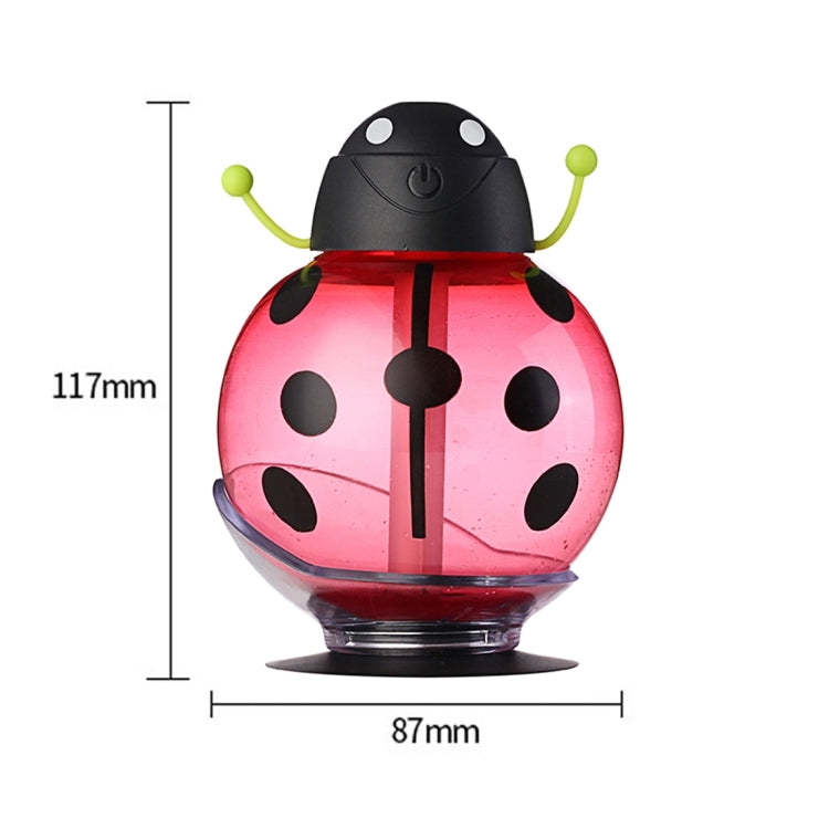 260ML 360 Degree Rotation Beetle Aromatherapy Air Purifier Humidifier with LED Light & Sucker Base for Home / Office / Car