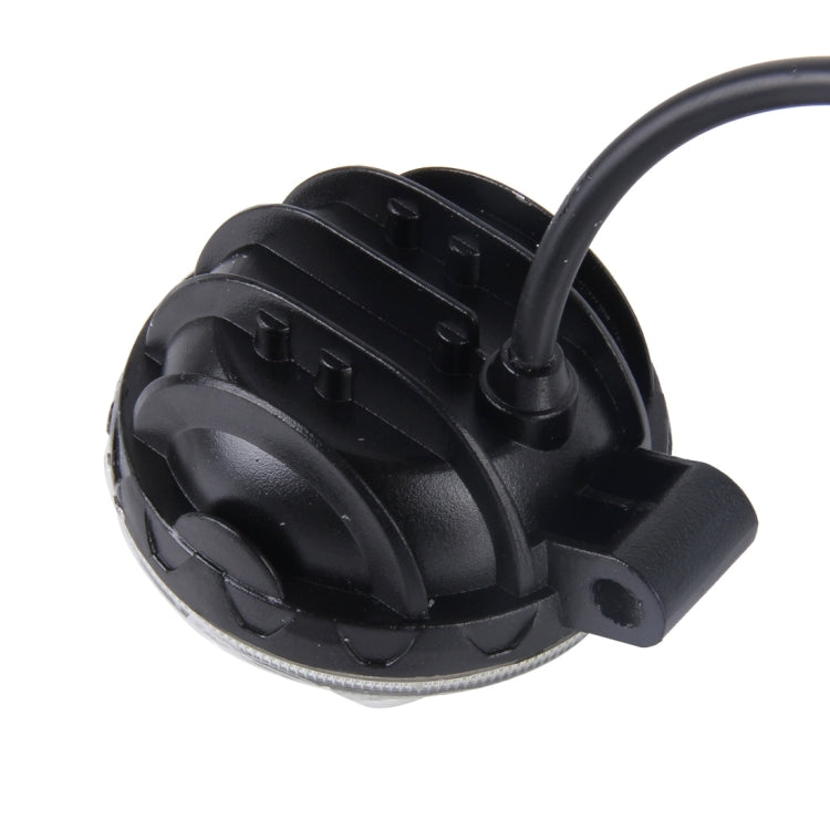 10W 6000K 800LM 4 LED White Motorcycle Headlight Lamp with Blue Angle Eye Lamp, DC 9-36V