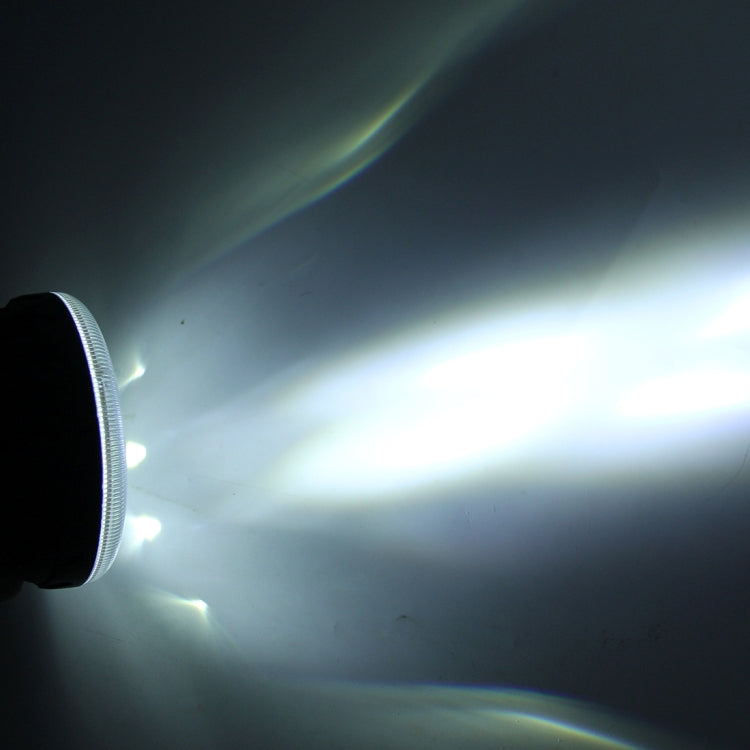 10W 6000K 800LM 4 LED White Motorcycle Headlight Lamp with Blue Angle Eye Lamp, DC 9-36V