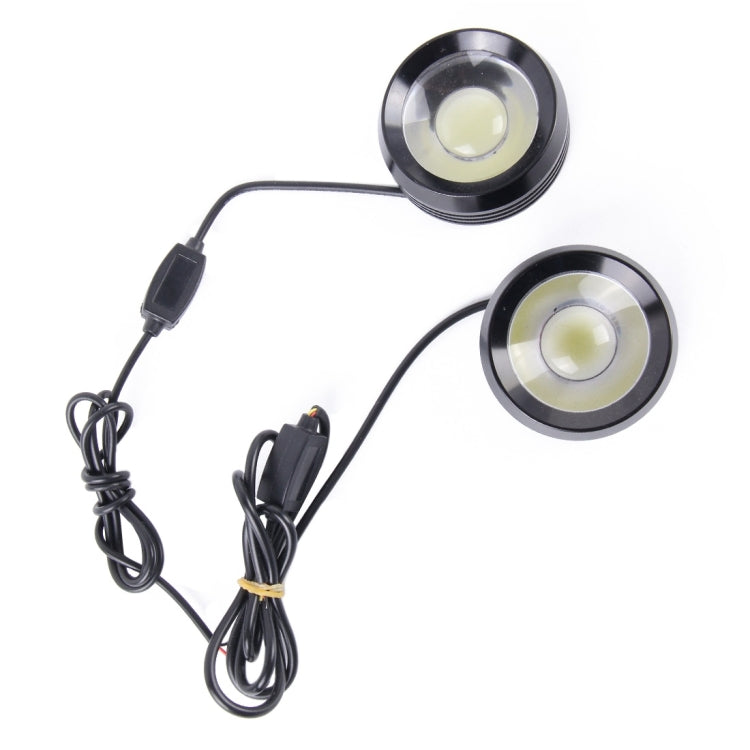 2 PCS 5W 12V  Eagle Eye light /  White Flashing Light for Vehicles, Cable Length: 80cm