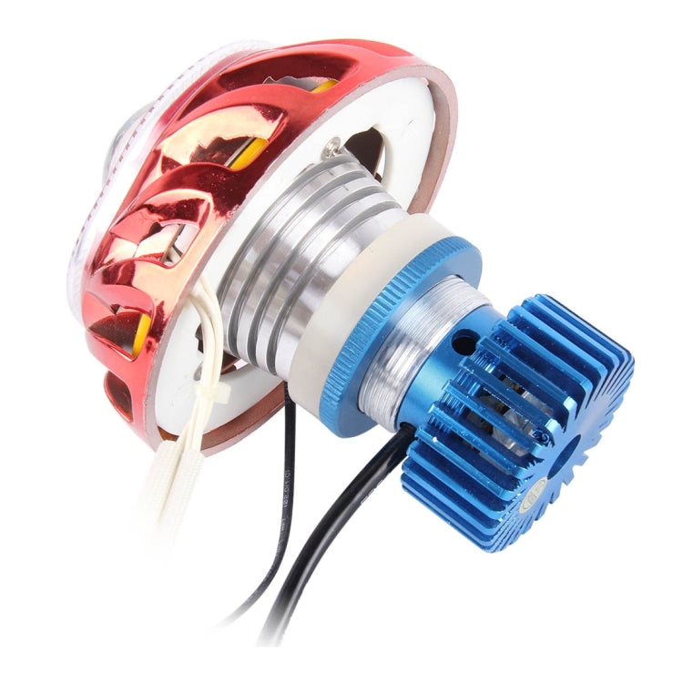 15W 6500K 2000LM 4 LED White Motorcycle Headlight Lamp with Yellow Red Angle Eye Lamp And Blue Devil Eye Lamp, DC 9-36V Cable Length: 45cm