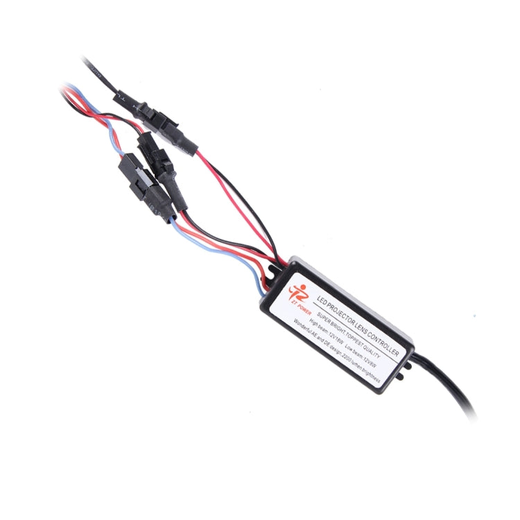 15W 6500K 2000LM 4 LED White Motorcycle Headlight Lamp with Yellow Red Angle Eye Lamp And Blue Devil Eye Lamp, DC 9-36V Cable Length: 45cm