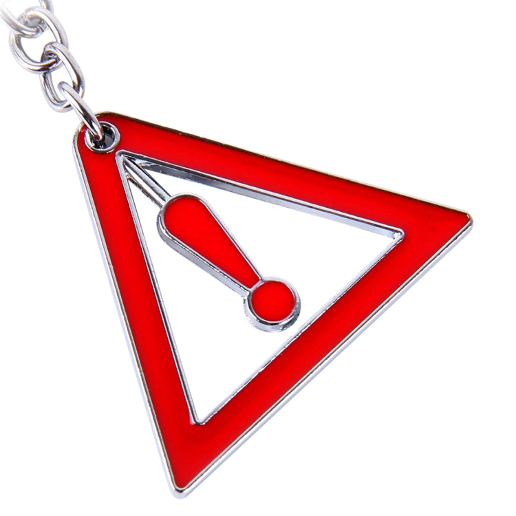 Car Keychain Waist Hung With Tiangle Warning Mark Decoration