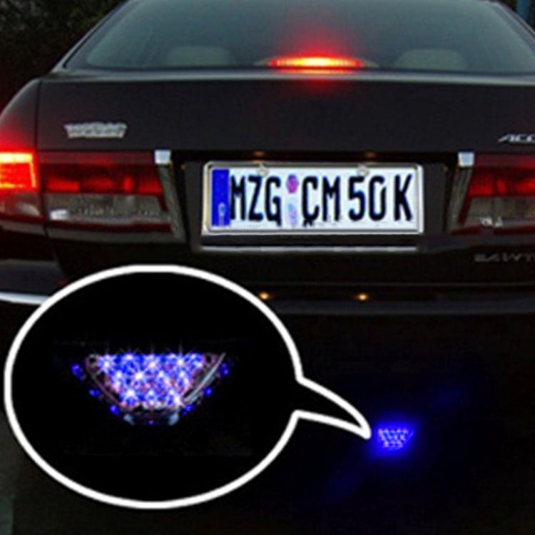 HY-3010 12-LED Blue Rear Tail Warning Brake Light, DC 12V