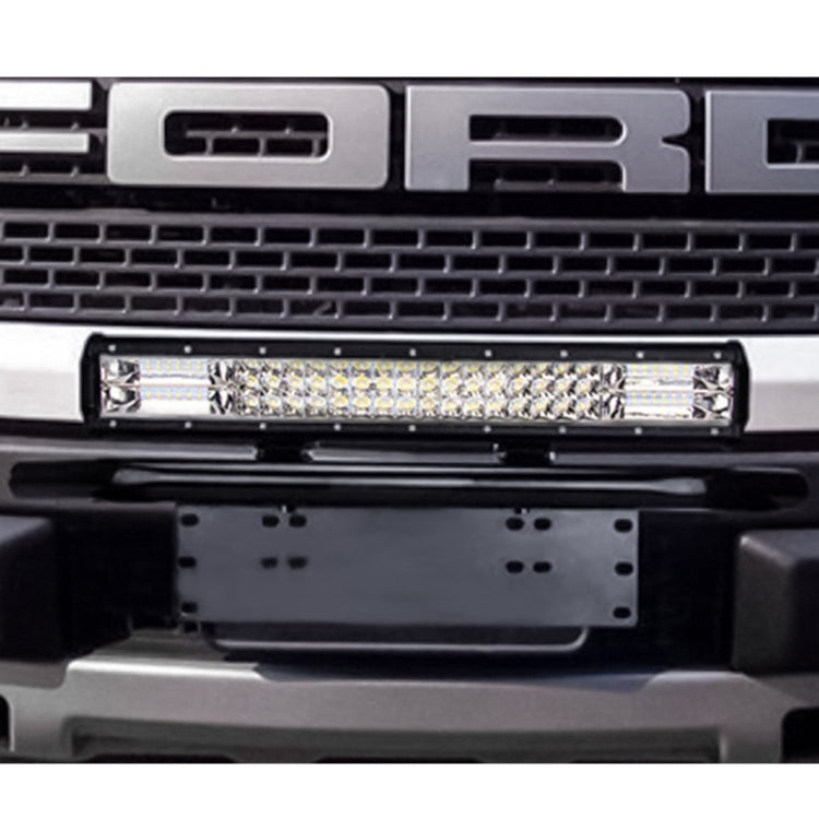 Universal License Plate Bumper Frame for Off-Road Jeep LED Work Light Bar Mounting Bracket with Front Bucket