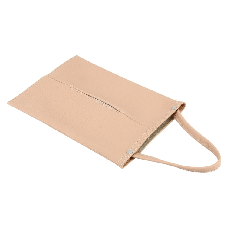 Car Auto Leather Sun Visor Backseat Multi-function Hanger Tissue Box Paper Napkin Bag Hanging Paper Towel Box(Not Include Napkin)