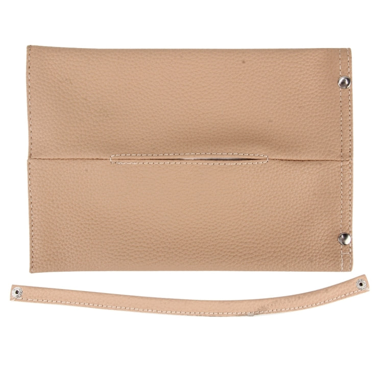 Car Auto Leather Sun Visor Backseat Multi-function Hanger Tissue Box Paper Napkin Bag Hanging Paper Towel Box(Not Include Napkin)