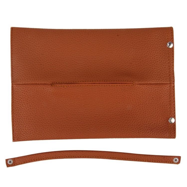 Car Auto Leather Sun Visor Backseat Multi-function Hanger Tissue Box Paper Napkin Bag Hanging Paper Towel Box(Not Include Napkin)