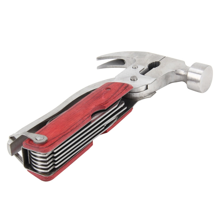Outdoor Stainless Steel Multi-function Hammer Auto Emergency Kit Tool (Hammer + Pliers + Saw Blade + Knife + Bottle Opener)