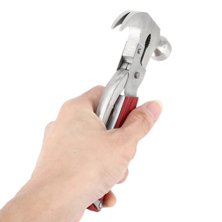 Outdoor Stainless Steel Multi-function Hammer Auto Emergency Kit Tool (Hammer + Pliers + Saw Blade + Knife + Bottle Opener)