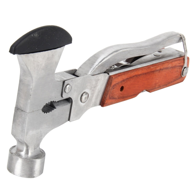Emergency Safety Hammer Portable Stainless Steel Multi-function Hammer Outdoor Travel Camping Tools (Hammer + Pliers + Saw Blade + Knife + Bottle Opener)