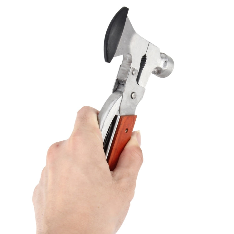 Emergency Safety Hammer Portable Stainless Steel Multi-function Hammer Outdoor Travel Camping Tools (Hammer + Pliers + Saw Blade + Knife + Bottle Opener)