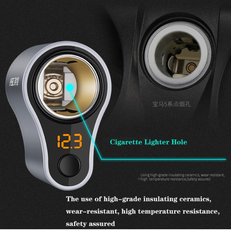HSC-119D Car Charger 3.1A DC5.0 100W Dual USB Ports Car 12V-24V Charger 4 in 1 Cigarette Lighter Car Charger with Voltage Detection Car Charger Dual USB Fast Charge