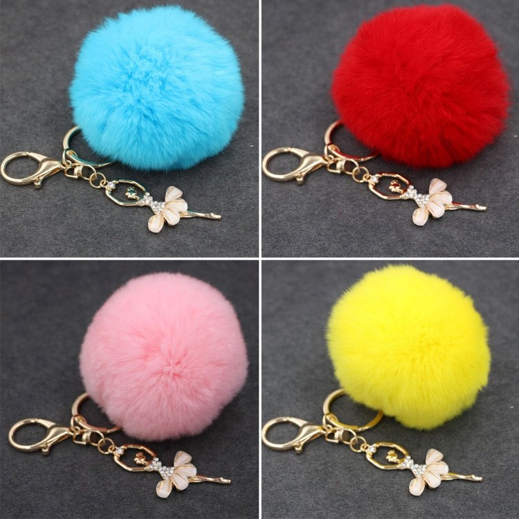 Ballet Golden Keychain Key Holder Key Chains Rings Holder Rex Rabbit Car Bag Pendant Fashion Bag Ornaments Pendant, Random Color Delivery