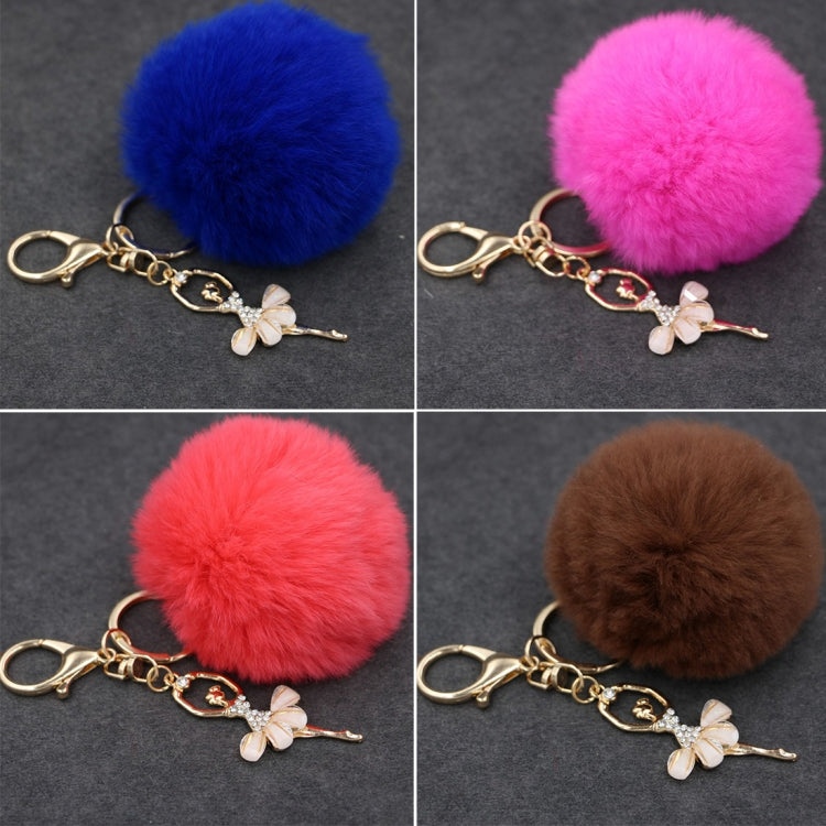 Ballet Golden Keychain Key Holder Key Chains Rings Holder Rex Rabbit Car Bag Pendant Fashion Bag Ornaments Pendant, Random Color Delivery