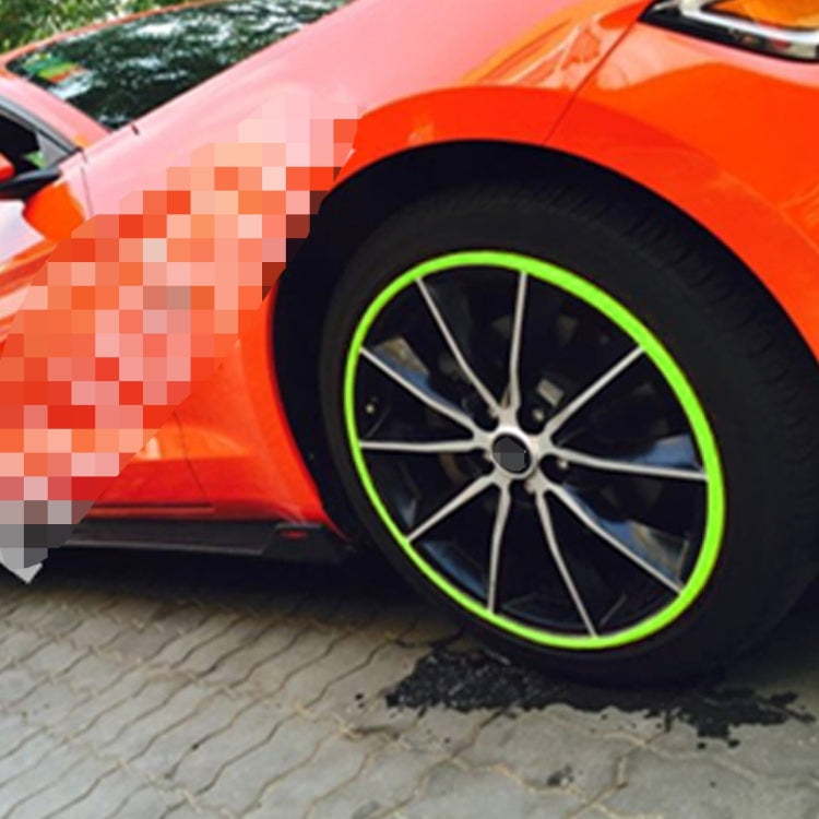 4 PCS Universal Luminous Flexible Wheel Protection Ring Car Wheel Line Protection Ring Wheel Decorative Ring Car Styling Rim Wheel Hub Decorative Strip Tire Protection Ring, Size: 16 inch(Green)